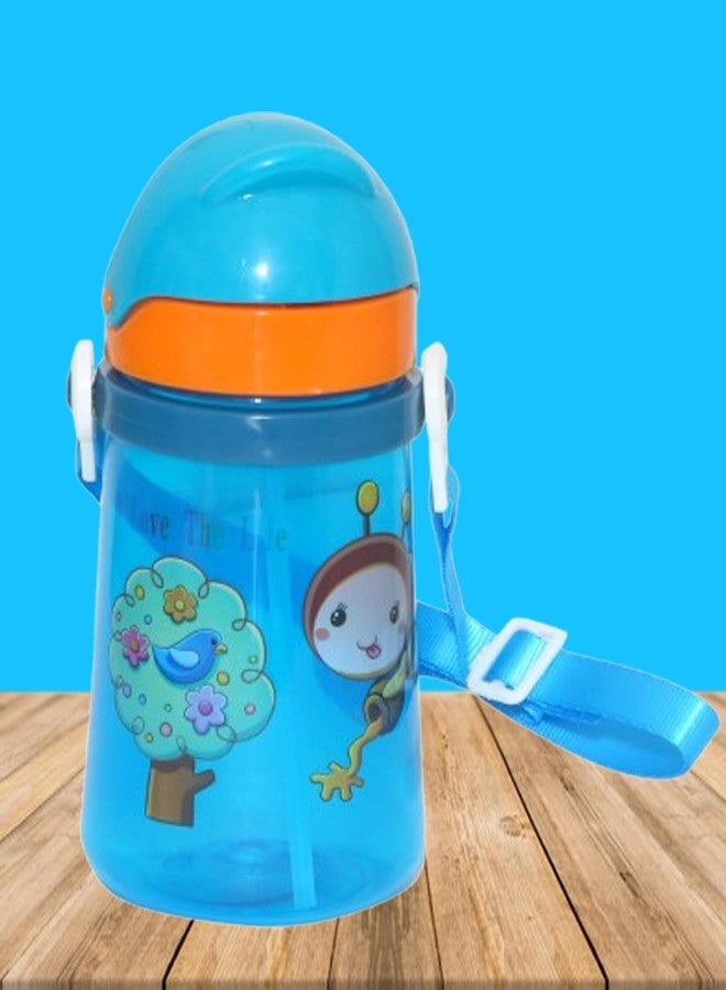أليا زجاجة رضاعة للأطفال من Alya The Cheeky Kidzz Premium مزودة بماصة سعة 350 مل لإطعام الأطفال بالماء والحليب والسوائل (التصميم 615) - Image 1