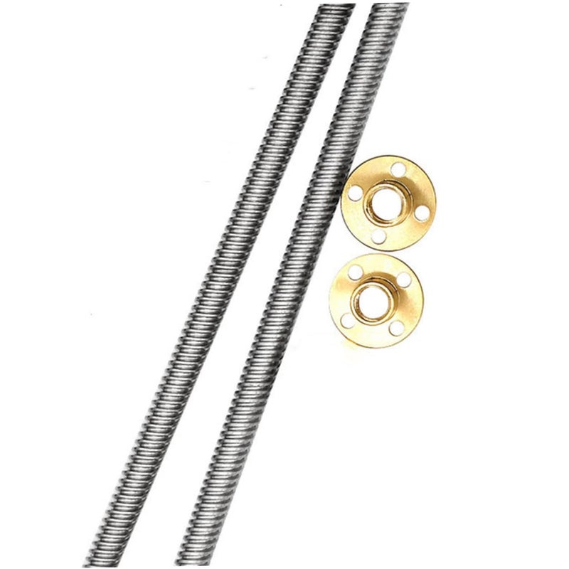 Stainless Steel Screw Nut for Stepper Motor Printer Threaded Rods 2PCS Easy Install - Image 2