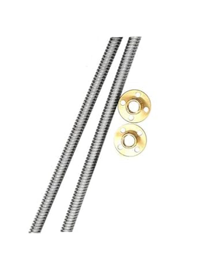 Stainless Steel Screw Nut for Stepper Motor Printer Threaded Rods 2PCS Easy Install - Image 1