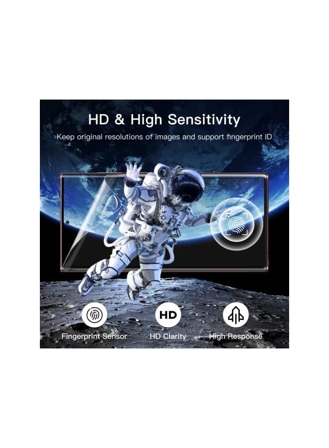 Jetech Screen Protector for Galaxy S22 Ultra 5G 6.8-Inch with Camera Lens Protector, Flexible TPU Film, Fingerprint ID Compatible, HD Clear, Easy Installation, 2-Pack Each - Image 4