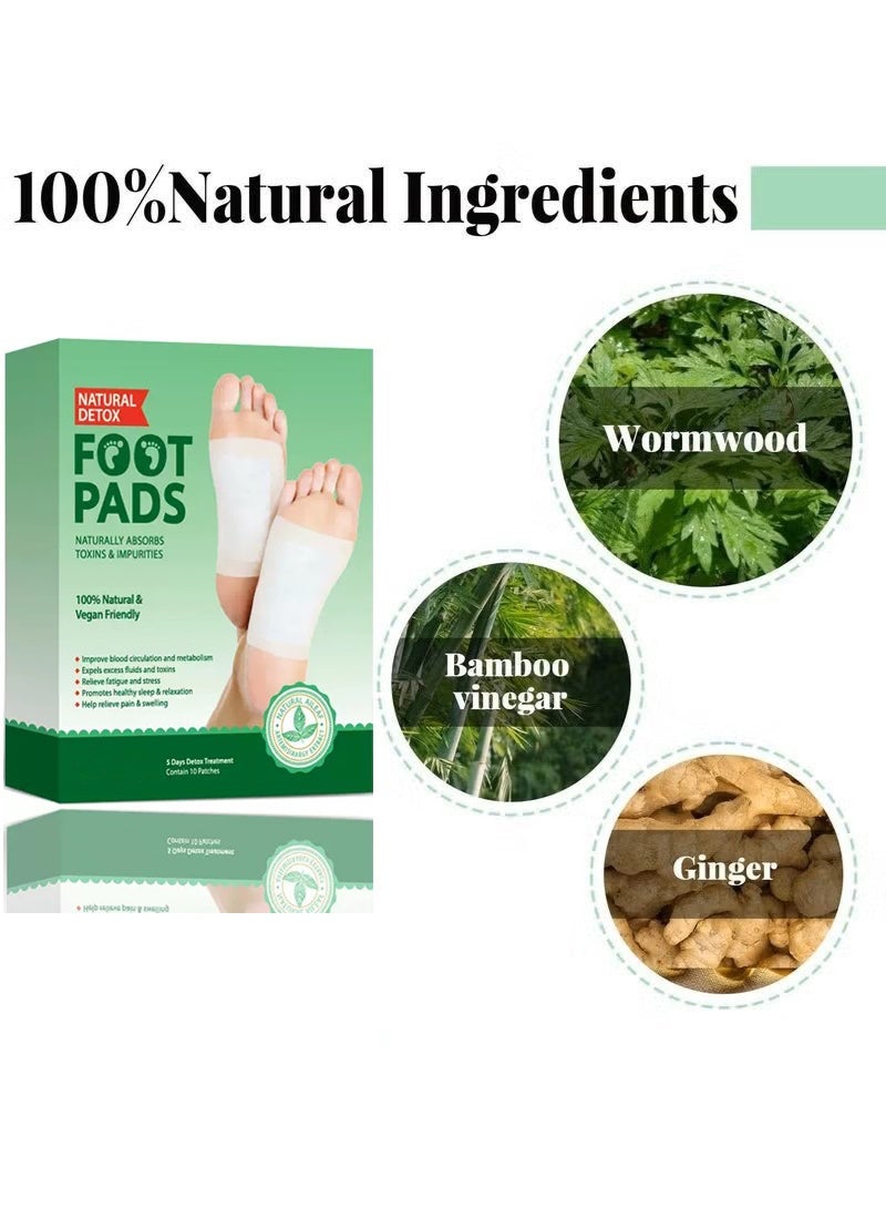 SOL LORA 10-Piece Cleansing Detox Foot Patches,Sleep Improvement, Metabolism Boost, Muscle Pain Relief, Blood Circulation Enhancement, Easy to Use, Suitable for Men, Women, Elderly, and Kids - Image 4