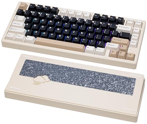 KEEBMONKEY WOBKEY Rainy 75 CNC Aluminum HMX/JWK/Cocoa Switches Triple-Mode Connectivity Mechanical Keyboard with Superior Acoustics, RGB/FR4/Silver SUS304/7000mAh/Cocoa Switch (Pro - White) - Image 4