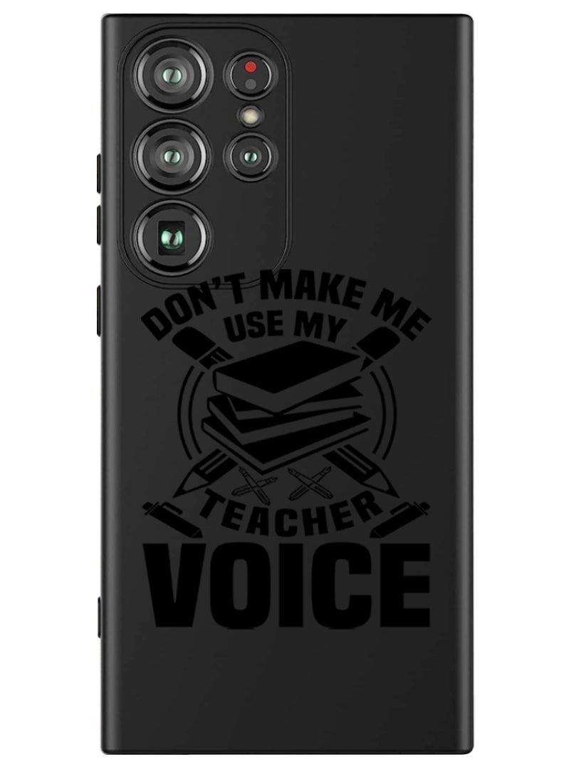 Theodor Protective Slim Fit Case Liquid Silicone Cover with Full Body Protection Anti-Scratch Shockproof Case For Samsung Galaxy S24 Ultra (Black) - Teacher Voice - Image 1