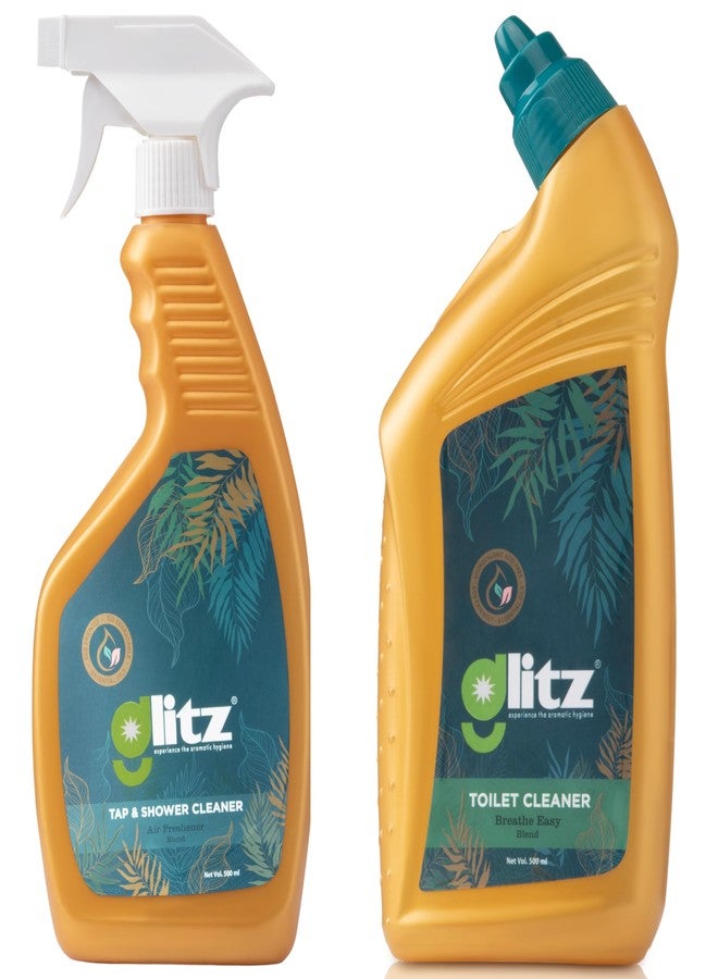 Glitz Tap Cleaner 500ml with FREE Glitz Toilet Cleaner 500ml | Eco-friendly | Long Lasting Aroma From Essential Oils - Image 1