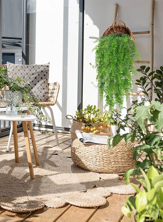 HOOTO rattan weaving  wall hanging basket artificial plant basket artificial hanging bonsai decoration indoor windowsill porch balcony decoration - Image 3