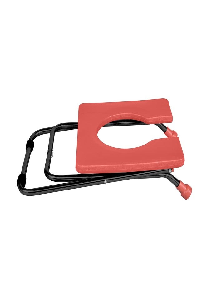 NEOSAFE N898 R Commode Stool M.S. Front Open Commode Chair For Patients - Red - Image 5
