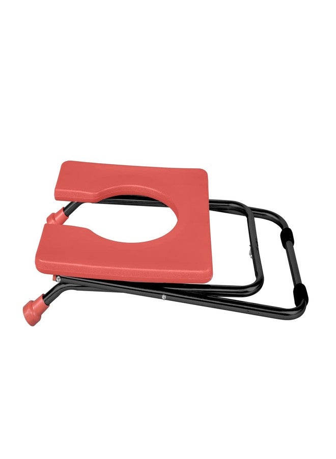 NEOSAFE N898 R Commode Stool M.S. Front Open Commode Chair For Patients - Red - Image 4