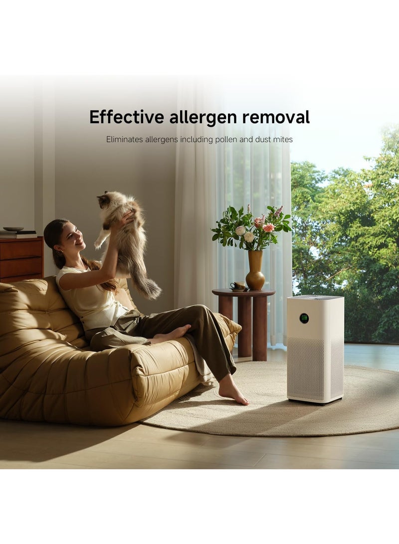 Xiaomi MIjia Smart Air Purifier 6, High CADR 443m³/h, Covers Rooms Up to 87.5m², 5-in-1 HEPA Filtration, Smart App & Voice Control, Quiet Air Cleaner for Dust, Smoke, Pollen & Pet Dander AC-M25-SC White - Image 4