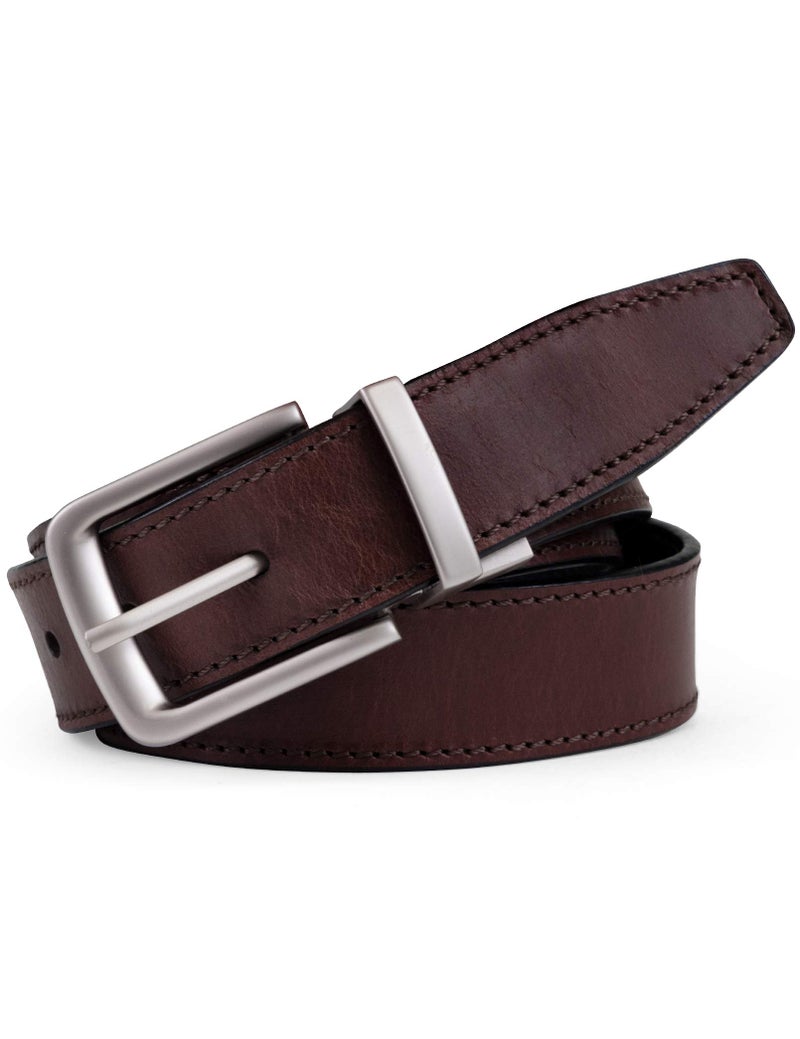 Timberland Men's Classic Leather Reversible Belt, Brown/Black, 40 - Image 2