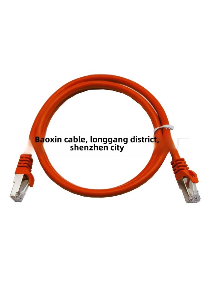 Generic - CAT6A SFTP Shielding Network Jumper Super Six CAT6A 26AWG Multi-strand Copper BC Super 6 Finished Network Cable-Color:CAT6A SFTP (color Can Be Specified)-Line Length:15 M - Image 1