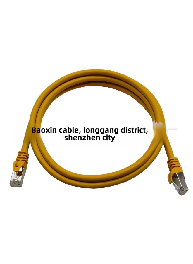 Generic - CAT6A SFTP Shielding Network Jumper Super Six CAT6A 26AWG Multi-strand Copper BC Super 6 Finished Network Cable-Color:CAT6A SFTP (color Can Be Specified)-Line Length:15 M - Image 1