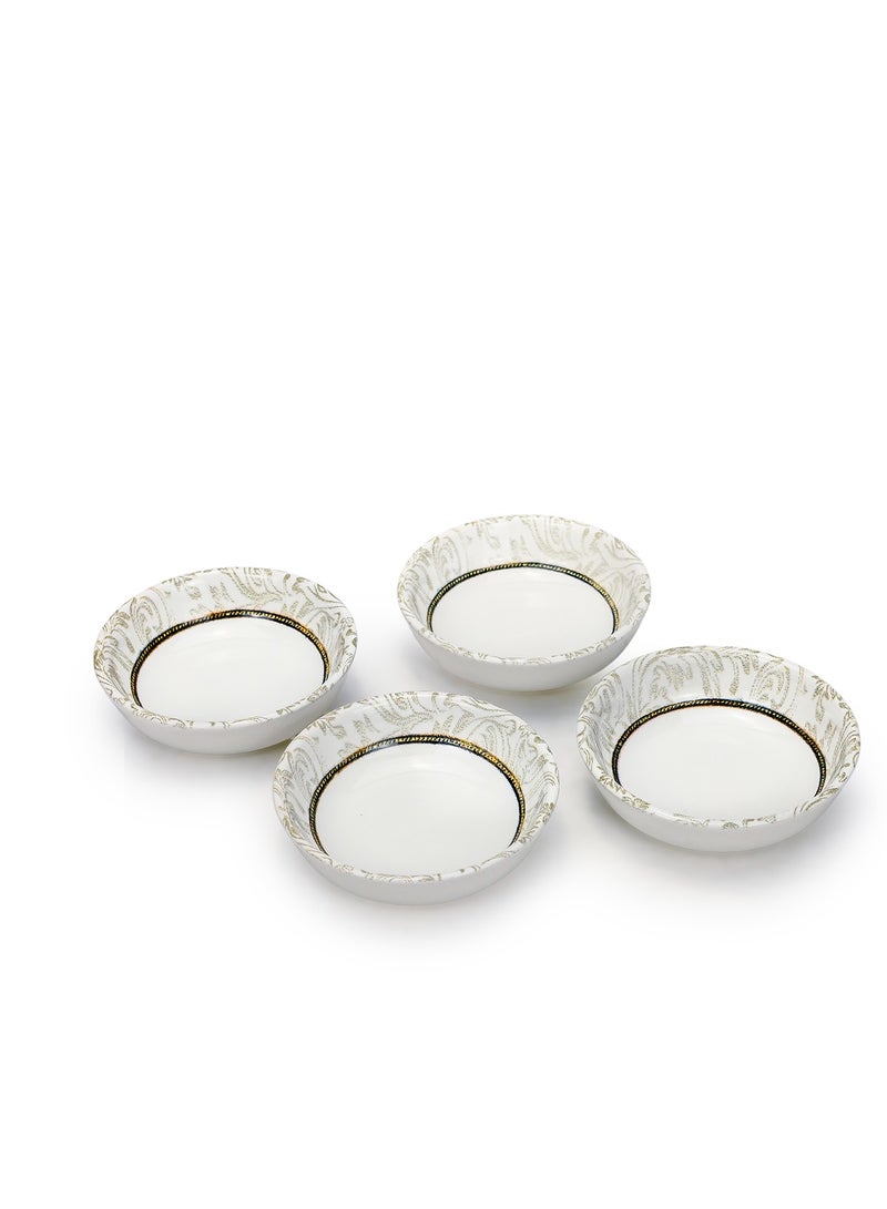 EDESSA وعاء وجبات خفيفة دائري سيراميك إيديسا إيلانا 10.5 سم، أبيض (مجموعة من 4) - Image 2