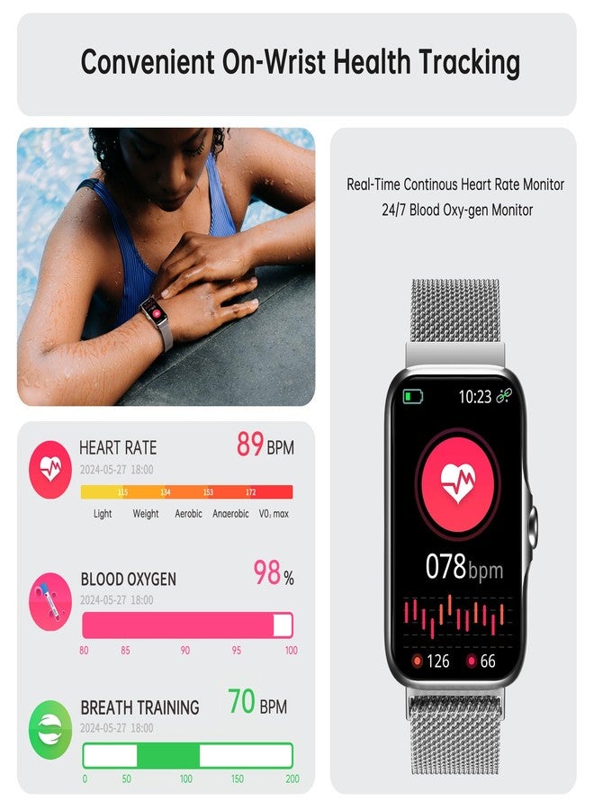 Sunorshop Health Fitness Tracker, Smart Watch with 24/7 Heart Rate and Blood Oxy-gen Monitor, Sleep Tracker with IP68 Waterproof, Activity Tracker Pedometer Step Counter for Women Men - Image 2