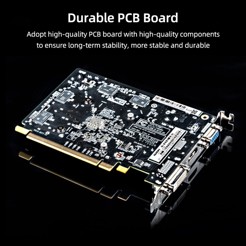 بطاقة رسومات ألعاب لحواسيب سطح المكتب أنيل R7 240 بسعة ذاكرة 4 جيجا/ DDR3/ 128 بت مع مروحة تبريد واحدة ومنافذ إخراج DVI+HD+VGA - Image 3