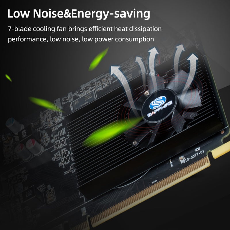 بطاقة رسومات ألعاب لحواسيب سطح المكتب أنيل R7 240 بسعة ذاكرة 4 جيجا/ DDR3/ 128 بت مع مروحة تبريد واحدة ومنافذ إخراج DVI+HD+VGA - Image 4