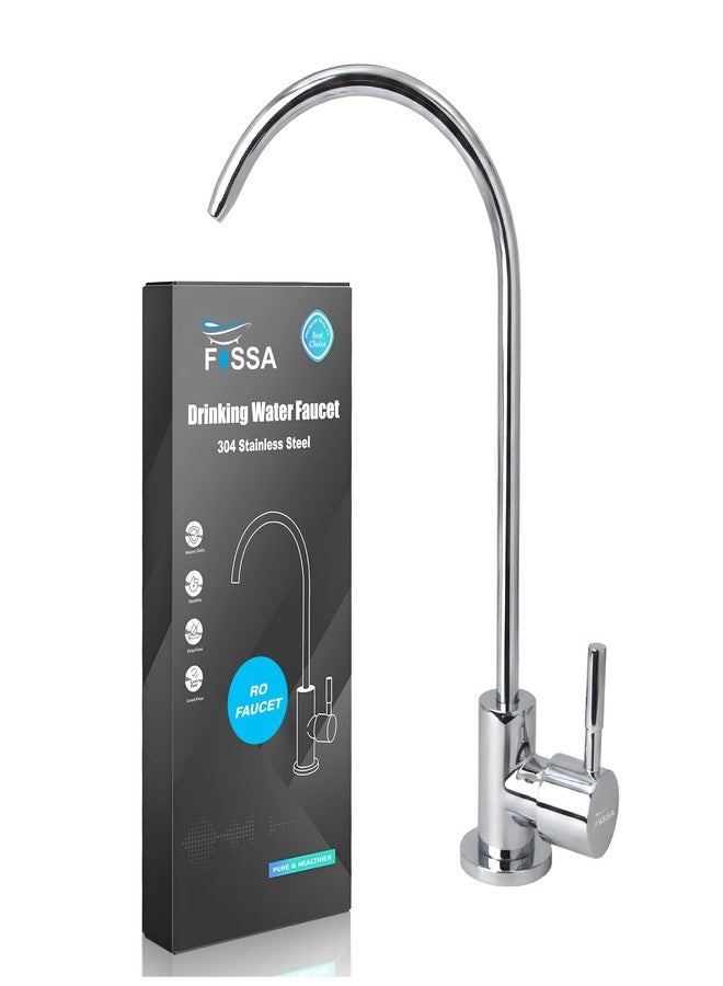 Fossa RO Tap Kitchen Water Filter Faucet | 100% Lead-Free Drinking Water Faucet | 304 Stainless Steel Body | Brushed Nickel | Wall Mount Kitchen RO Tap (Chrome Finish) - Image 1