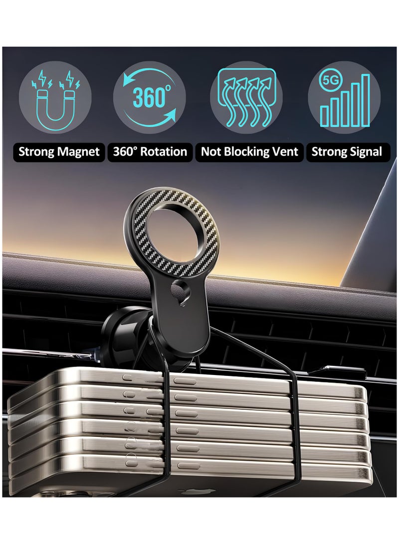 SYOSI Car Mount Magnetic Phone Holder for Car, 360° Rotation Magnetic Phone Holder, for Car Dashboard, Strong Magnets Car Phone Holder Mount for iPhone 15 14 13 12 Pro Max Plus, Samsung, All Cellphone - Image 5