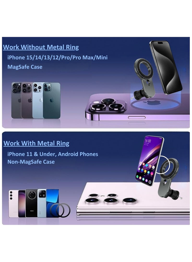 SYOSI Car Mount Magnetic Phone Holder for Car, 360° Rotation Magnetic Phone Holder, for Car Dashboard, Strong Magnets Car Phone Holder Mount for iPhone 15 14 13 12 Pro Max Plus, Samsung, All Cellphone - Image 2