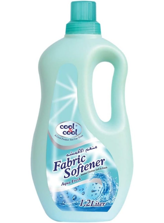 Cool & Cool Aqua Fresh Fabric Softener 1.2 Liters - Long-Lasting Scent, Gentle Fabric Care, Laundry Essential