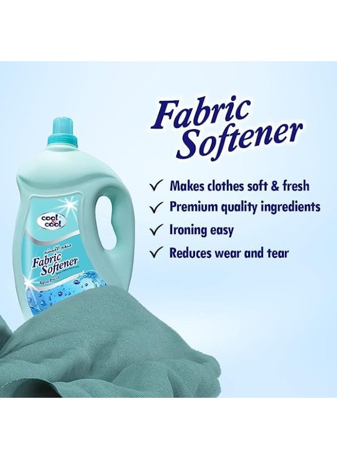 Cool & Cool Aqua Fresh Fabric Softener 1.2 Liters - Long-Lasting Scent, Gentle Fabric Care, Laundry Essential - Image 2