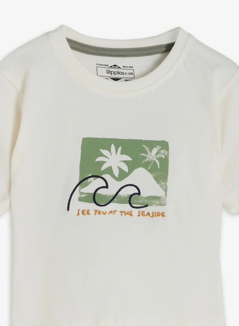 Ripples  Boys Drop Shoulder Tee & Shorts Set for Men | Best Price UAE