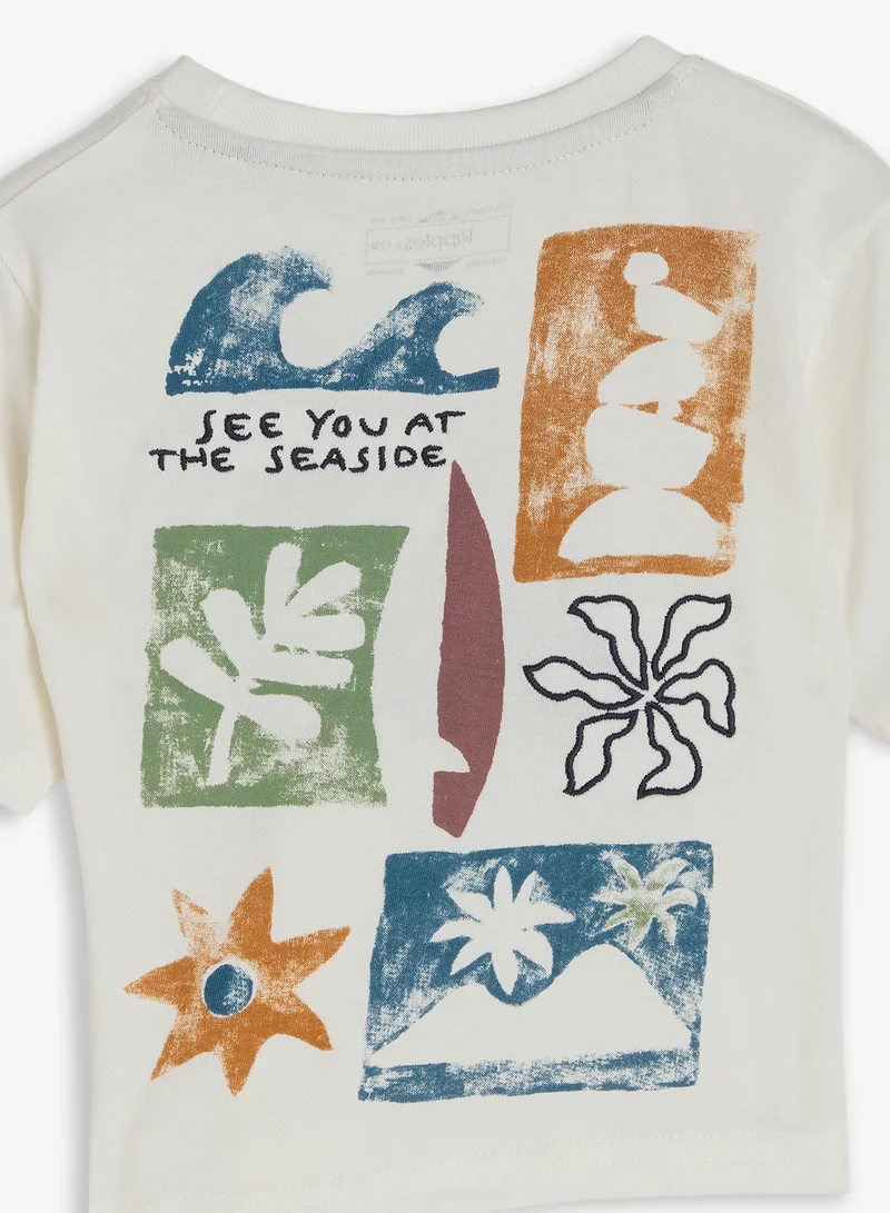 Ripples  Boys Drop Shoulder Tee & Shorts Set for Men | Best Price UAE