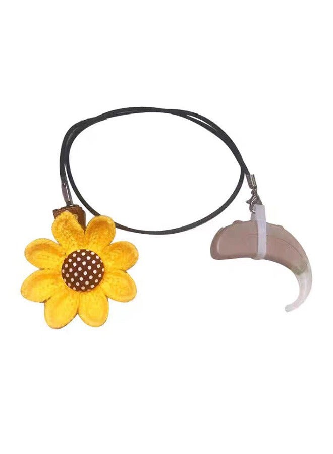 Tingoton BTE Hearing Aid Accessory Anti-Loss Strap with Children's Flower Hair Clip, Single-Sided Protective Lanyard Attachable to Hair  - Image 3