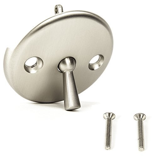 PermaFLOW PF WaterWorks PF0960-BNBath Tub/Bathtub Drain Trip Lever Overflow Face Plate with Matching Screw for Waste and OverflowBrushed Nickel - Image 5