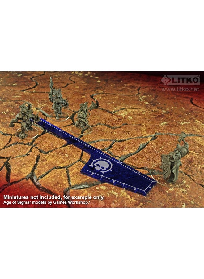 LITKO 9-inch Movement and Combat Gauge, Compatible with Age of Sigmar 2nd Edition, Translucent Blue - Image 2