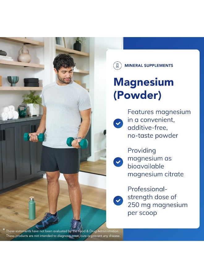 Pure Encapsulations - Magnesium (Powder) 250mg - Bioavailable Magnesium Citrate Supplement - 107 Grams - Image 2