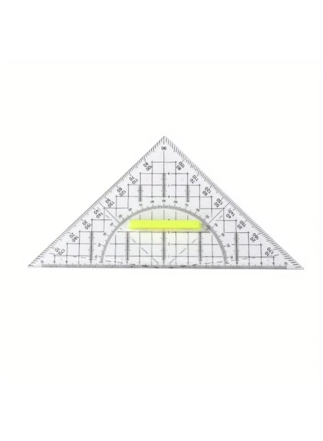 Transparent Multifunctional Rotating Triangle Ruler For Engineering Drawing Office Measuring Tool - Image 4