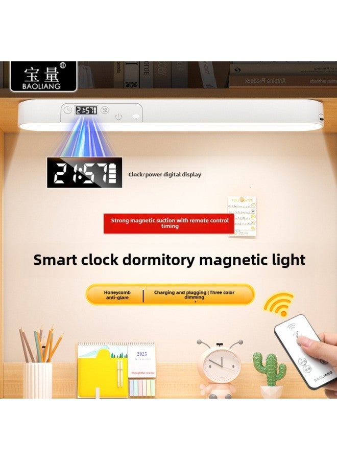 Led Desk Lamp Special Dormitory Lamp For Learning Student Magnetic Cool Lamp Desk Eye Lamp Charging Bedside Lamp Artifact-Color:Remote Control Model + Power Display + Clock + Timing Function [touch/remote Control + Stepless Dimming + Three Levels Of Color Temperature + Dual Batteries For Charging And Plugging] - Image 2