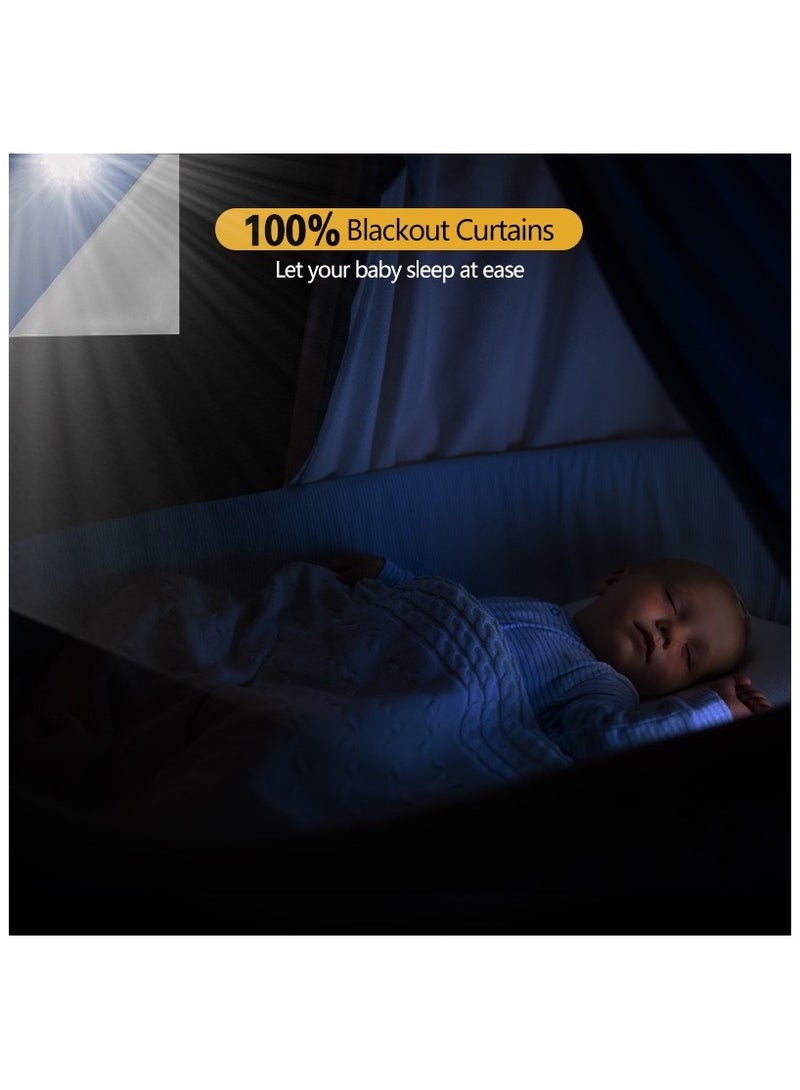 NOOM Portable Blackout Curtains With Self Adhesive Tape For Bedroom Living Room Bathroom And Attic Blackout Curtains Width 145 cm Length 100 cm - Image 2