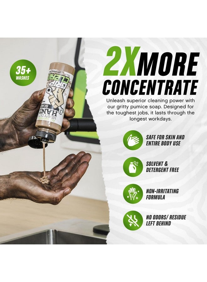 Grip Clean Degreaser Hand Cleaner For Auto Mechanics Dirtinfused Liquid Hand Soap Absorbs Grease, Oil, & Odors. Natural Heavy Duty Pumice Soap With Moisturizing Ingredients. Lime Scented - Image 4