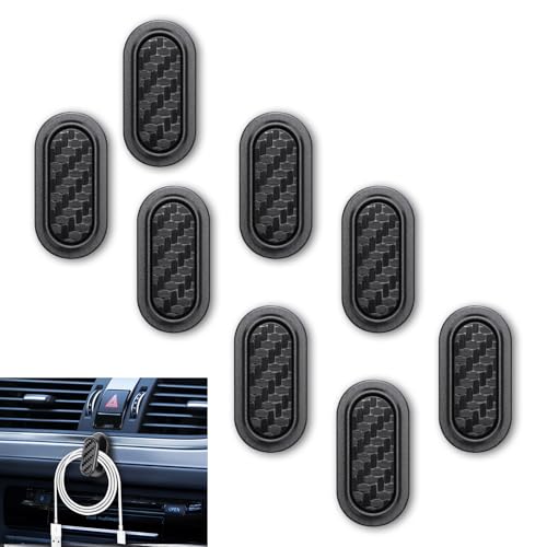RGOAANC 4PCS Car Mini Hooks, Car Dashboard Hook, Multifunctional Auto Backseat Hangers, Vehicle Interior Accessories Car Sticker Hooks for Key, Mask, Earphone, Charging Cable, Black - Image 1