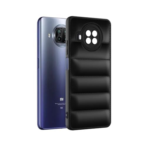 Plus Puffer Case Camera Protection Soft Back Cover for Mi 10i 5G - Black - Image 3