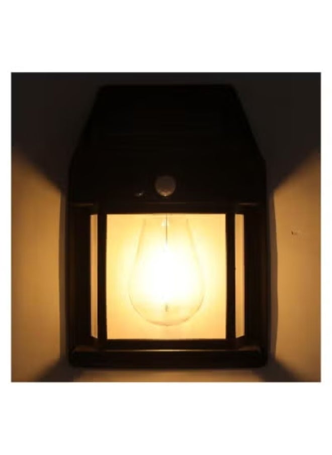 JAJEEK Solar Motion Sensor Wall Lamp – Wireless Waterproof Outdoor LED Wall Light with PIR Motion Detection & Dusk-to-Dawn Sensor, Solar-Powered Black Wall Sconce for Garden, Balcony, Pathway, Patio, Driveway, Energy-Efficient Exterior Lighting  - Image 2