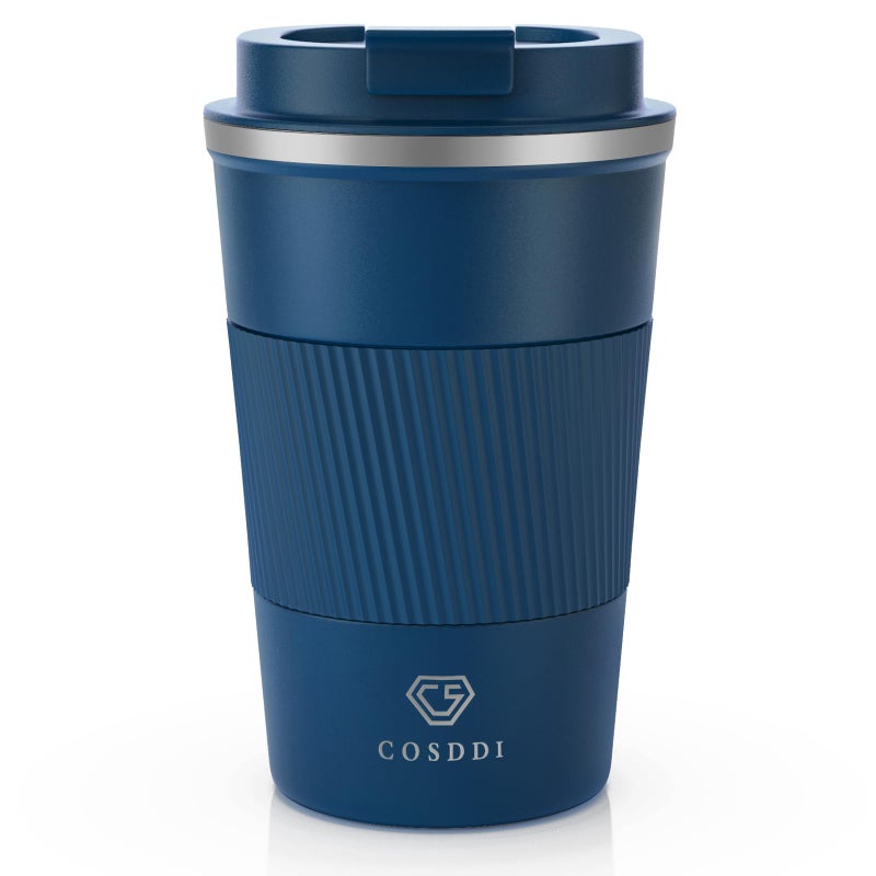 CS COSDDI Travel Mugs Insulated Coffee Cup with Leakproof Lid  Reusable Coffee Cups Travel  Car Coffee Cup  Stainless Steel Mug for Hot and Cold Coffee
