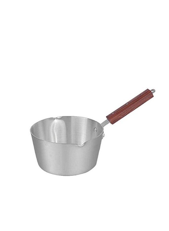 22cm Aluminium Milk Pan with Wooden Handle Boiling Pot, Saucepan for Kitchen - Image 3