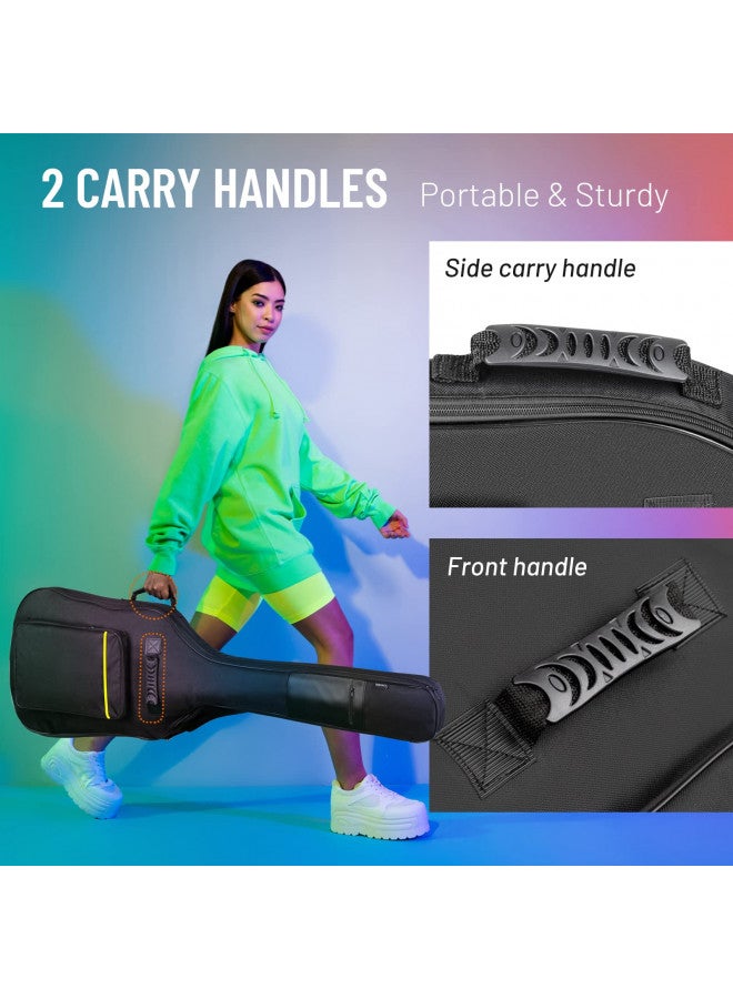 CAHAYA CAHAYA Bass Guitar Bag Gig Bag 0.3inch Padding Black Padded Backpack Soft Electric Bass Case CY0222  - Image 3