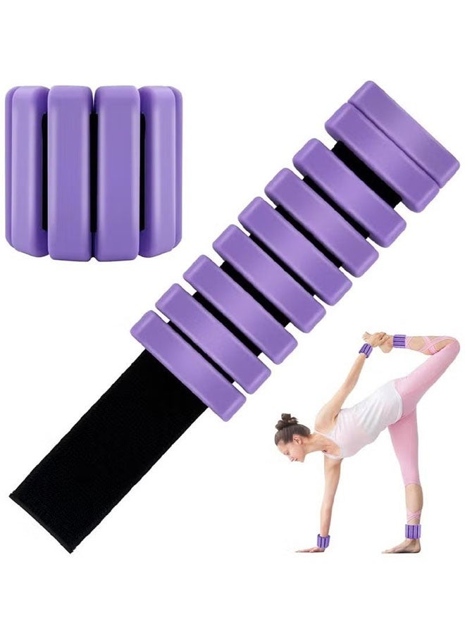 Ailily 2 Wrist Weights,Adjustable Wrist and Ankle Weights 0.5lbs Each,Durable Wrist Weights for Women and Men,Portable Weighted Cuffs for Home and Office,Walking,Yoga,Dance,Barre,Gym (purple) - Image 1