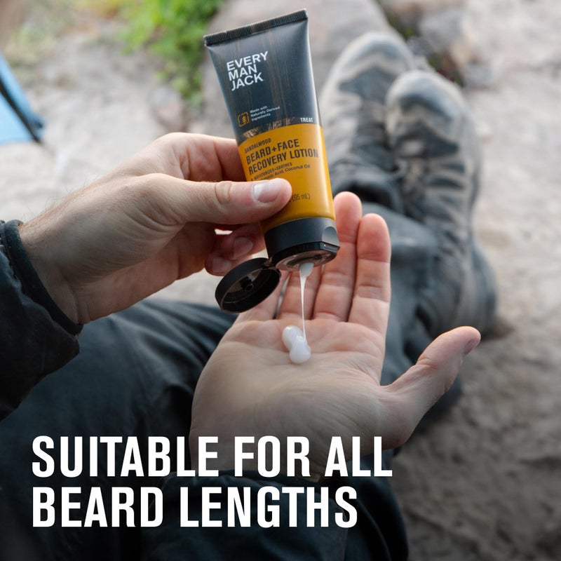 Every Man Jack Beard + Face Recovery Lotion-Moisturizes Relieves Dry Skin and Beard Itch - Light Sandalwood Scent-Made w/Naturally Derived Ingredients like Coconut Oil, and Witch Hazel-3.2oz(2 pack) - Image 4