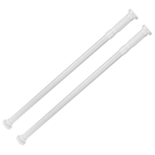 Roe & Moe Sliding Glass Door Security Bar White Color - Feel Safe at Home with These 23" to 40" Adjustable Home Security Bars 7/8" Dia. (2-Pack) - Image 1