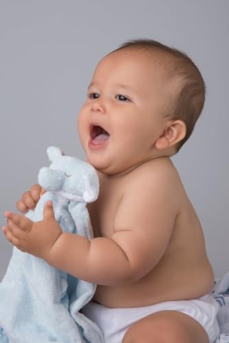 Angel Dear - Blue Elephant, Cuddle Twins Blankie Set - Image 2