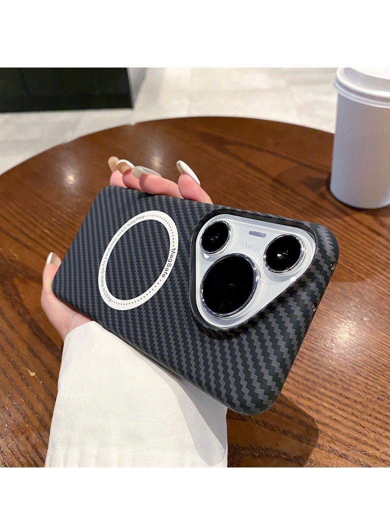 general The carbon fiber magnetic suction is suitable for Huawei PURA 70/70 Pro/70 Pro+/70 Ultra splicing anti-drop protective case