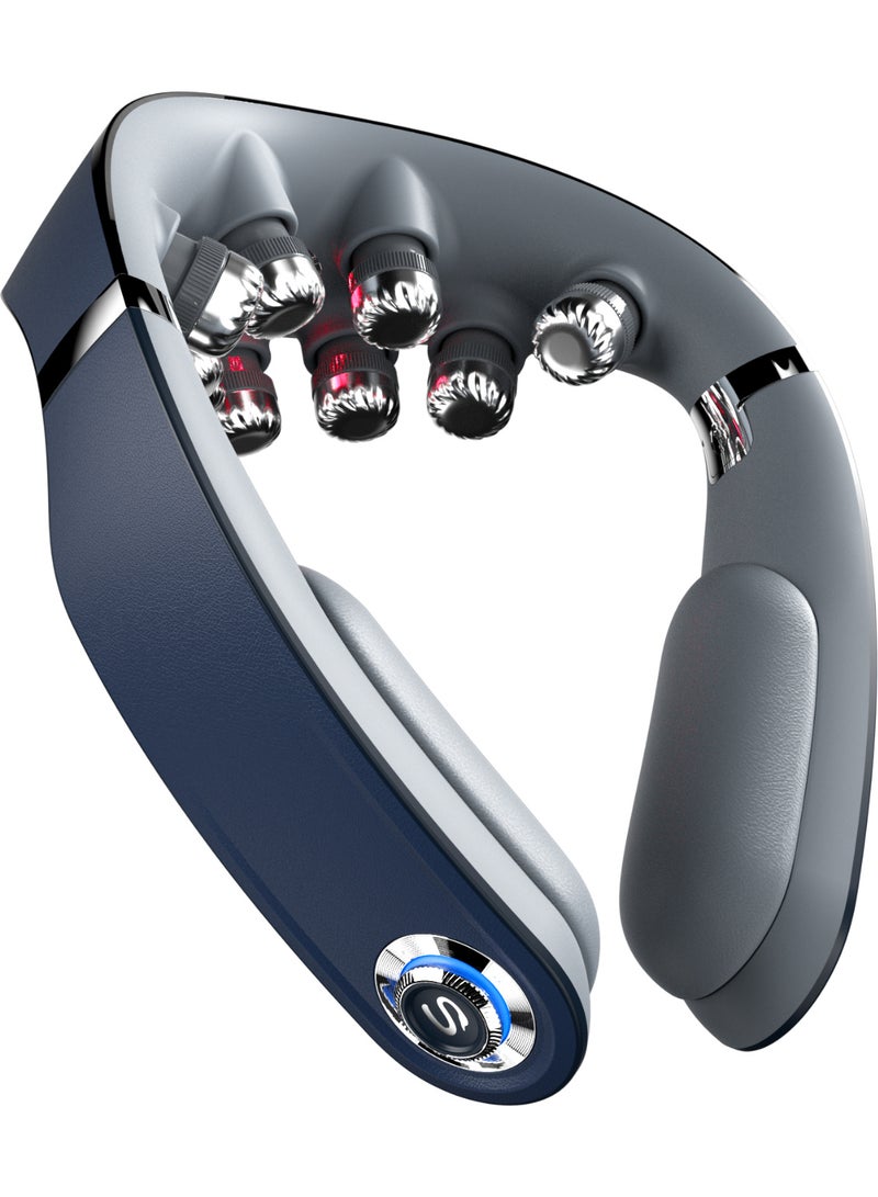 SKG Foldable Smart Neck Massager G7 Pro‑Fold Blue, TENS‑EMS Dual Pulse,5140mm² Heating Area,APP Control,Ergonomic Design,Ideal for Gifting & Personal Use,Portable for Office & Travel - Image 2