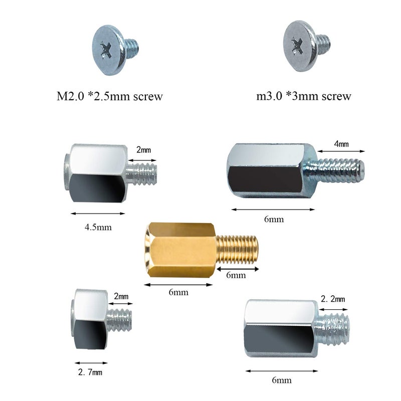 SGTKJSJS PCIe NVMe M.2 SSD Mounting Screws Kit for Asus Gigabyte ASRock Msi Motherboards, 30pcs - Image 2