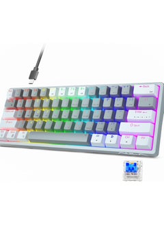 F3261 Wired Gaming Keyboard,29 RGB Backlit 60%  Mechanical Keyboard,Blue Switches,Full RGB LED Lighting,Mini Small Compact Keyboard for PC/Mac/Laptop/Wins