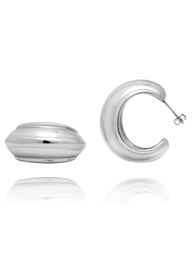 Clé de Lune Big Croissant Hoops Earrings  - Image 1