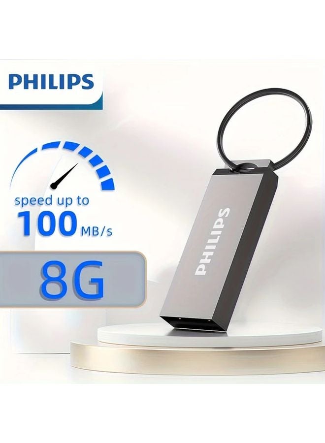 Philips 8GB Metal USB 2 0 Flash Drive High Speed Thumb Drive for PC Laptop - Image 1